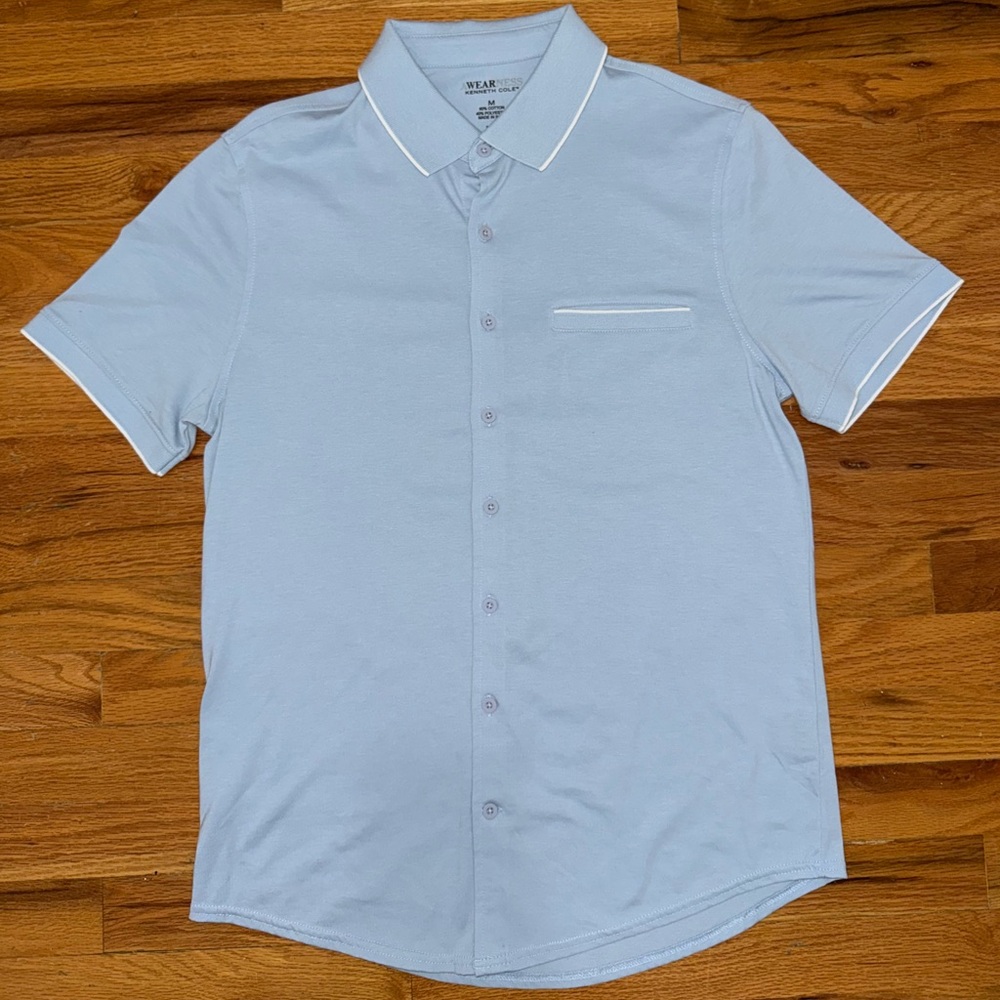 Kenneth Cole Blue Casual Button Down Shirt